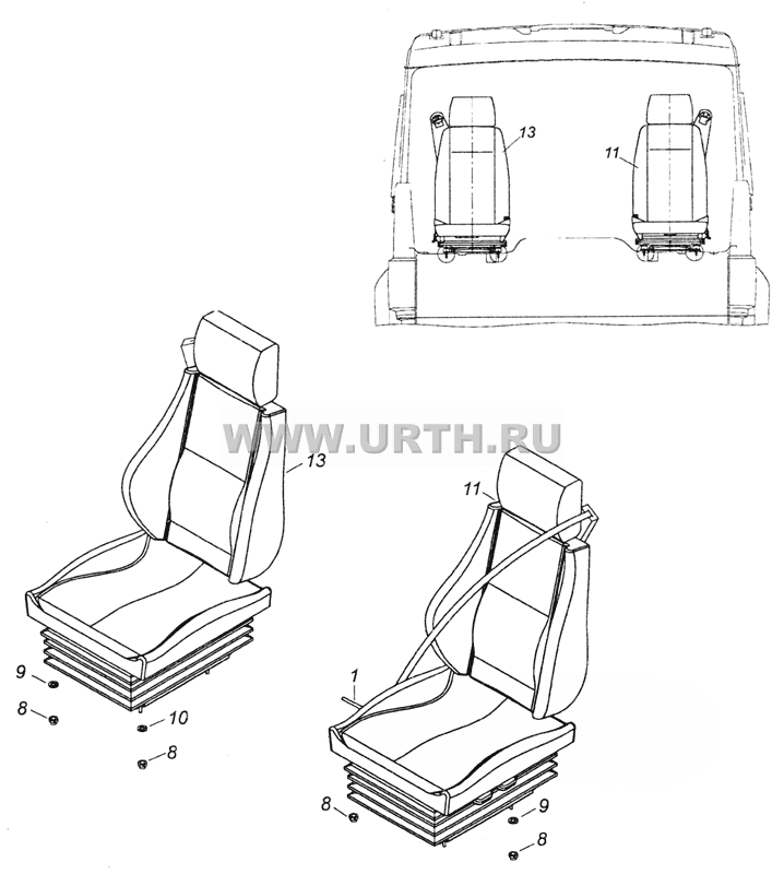 6460-5000120 Установка сидений